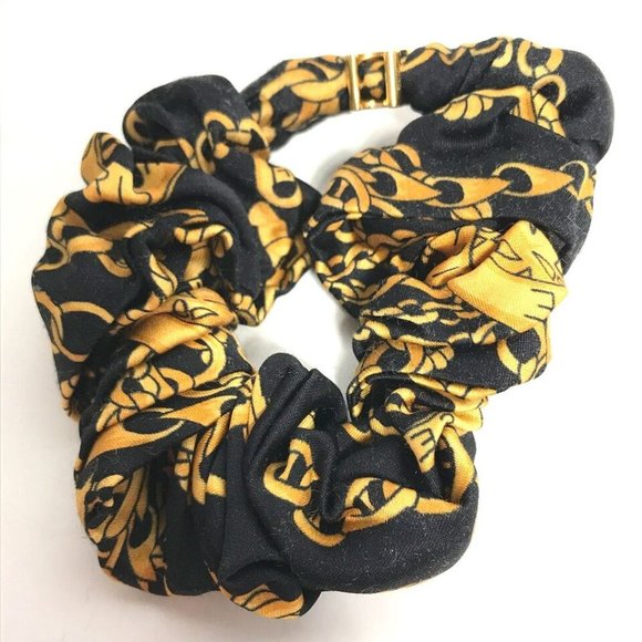 CELINE hair accessories hair elastic Chainpattern Triomphe Scrunchie - Picture 5 of 7